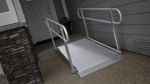 EZ-ACCESS Gateway 3G Portable Solid Surface Mobility Ramps with Vertical Picket Handrails - 6 Foot