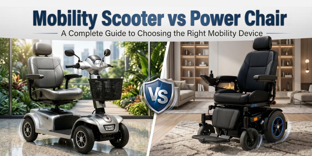 POWER WHEELCHAIR VS. MOBILITY SCOOTER: HOW TO CHOOSE THE RIGHT ONE
