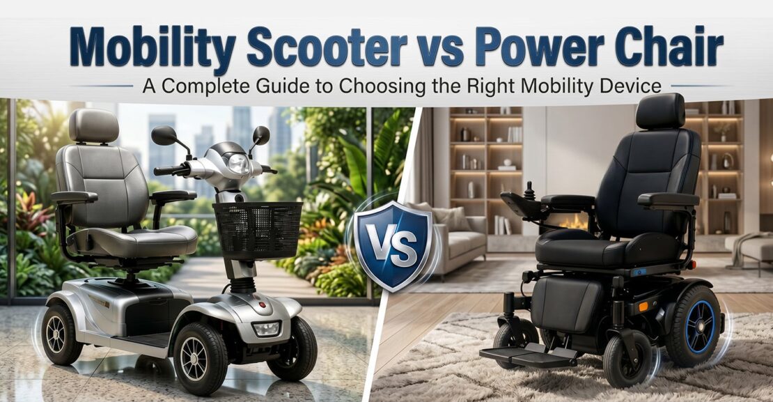 POWER WHEELCHAIR VS. MOBILITY SCOOTER: HOW TO CHOOSE THE RIGHT ONE