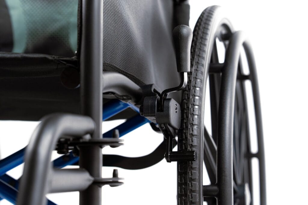 Strongback ErgoSteel swing-away footrest and side frame